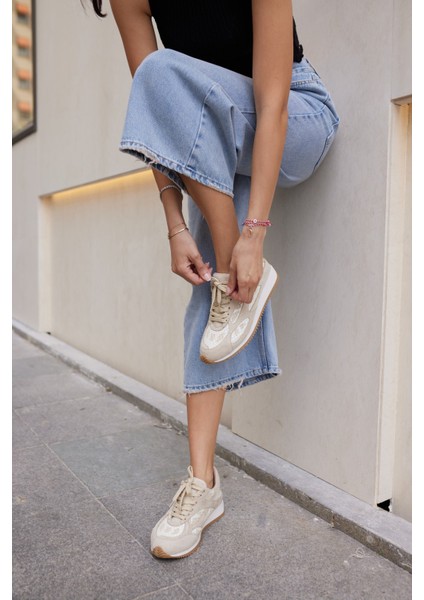 Talisca Kadın Bej Bagcıklı Sneaker