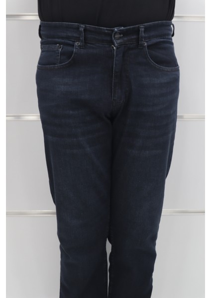 Fistan Store Erkek Lacivert Yüksek Bel Rahat Kesim Boru Paça Jean Pantolon fiyatları