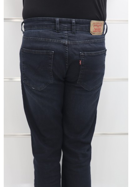 Fistan Store Erkek Lacivert Yüksek Bel Rahat Kesim Boru Paça Jean Pantolon indirimleri