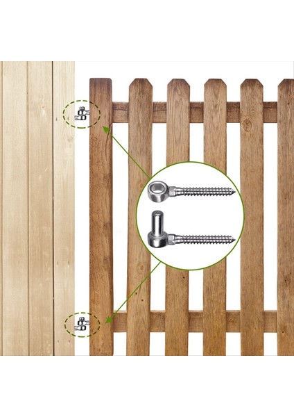 Paslanmaz Çelik Ahşap Dişli Cıvata Menteşe Ahşap Çit Kapısı Cıvata Post Çiftlik Kapısı Donanım Aksesuarları (Yurt Dışından) fiyatları