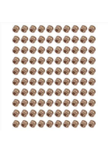 M3 x 3mm Dişi Iplikli Pirinç Dişli Dişli Ekleme Gömme Somunları 100PCS (Yurt Dışından)