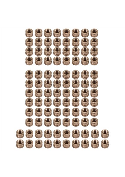 M3 x 3mm Dişi Iplikli Pirinç Dişli Dişli Ekleme Gömme Somunları 100PCS (Yurt Dışından) fiyatları