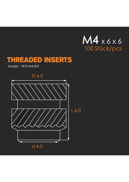 Isı -Ayarlı Dişli Ekler, 3D Baskı Bileşenleri ve Plastik Parçalar Için Isı Seti Eki - Tuhaf Somunlar (100 Parça) (Yurt Dışından) indirimleri