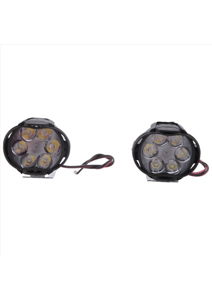2 Adet 6 LED 10W 1000LM Evrensel Scooter Atv Sis Lambası 6000K Beyaz (Yurt Dışından)