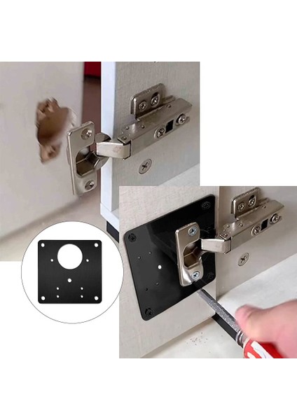 Menteşe Onarım Plakası, 4 Adet Paslanmaz Çelik Siyah Onarım Plakası Braketi Mobilya Dolap Dolabı Için Vidalı (Yurt Dışından) indirimleri