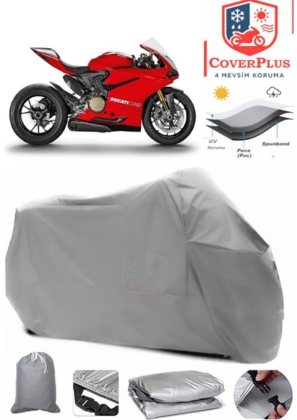 Ducati Panigale 1199 R Motor Brandası Gri Motorsiket Brandası Motor Örtüsü Çadır Su Geçirmez Motosiklet Kılıfı Motor Brandası
