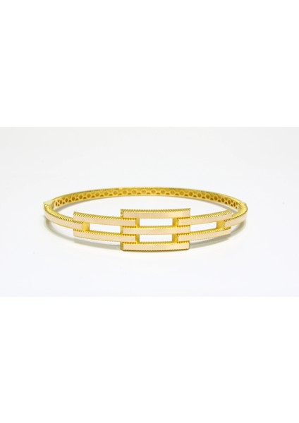 14 Ayar Altın Ajda Model 3 Sıralı Kaburga Kelepçe Bilezik 7.81 gr