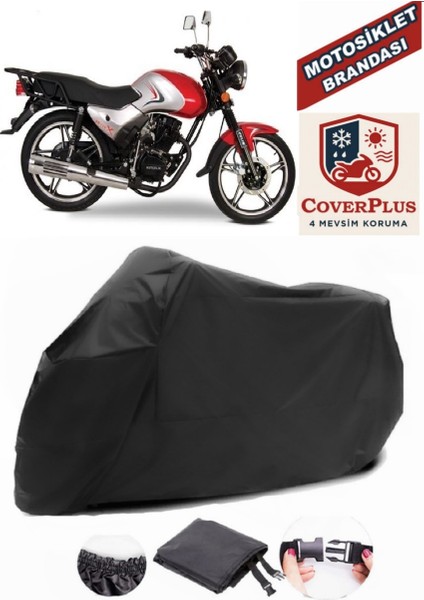 Falcon Crazy 125 Siyah Motorsiket Brandası Motor Örtüsü Çadır Su Geçirmez Motosiklet Kılıfı Motor Brandası