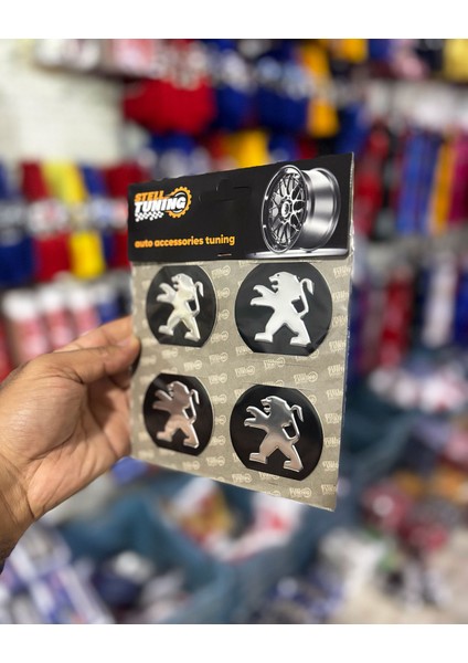 Otomobil Jant Göbeği Arması, Sticker 4'lü Set 60MM