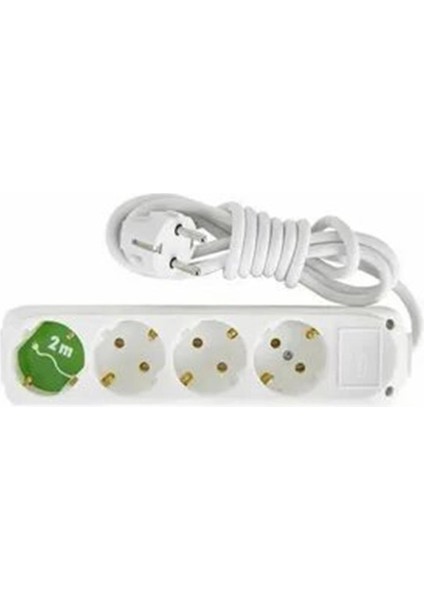 Almera 4lü 2mt Topraklı Priz (9240102)