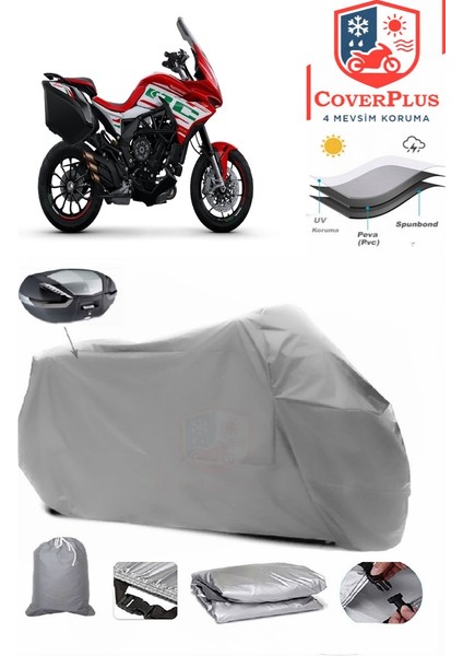 Mv Agusta Turismo Veloce Motor Brandası Gri Arka Çanta Uyumlu Motorsiket Brandası Motor Örtüsü Çadır Su Geçirmez Motosiklet Kılıfı Motor Brandası