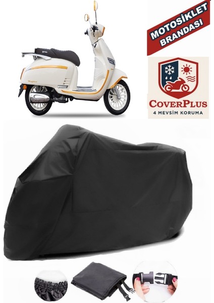 Yuki Mojito 125 Motor Brandası Siyah Motorsiket Brandası Motor Örtüsü Çadır Su Geçirmez Motosiklet Kılıfı Motor Brandası
