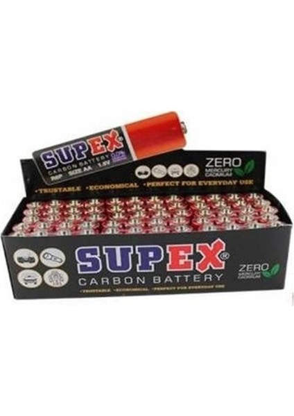 Supex R6 ÇINKO 60LI KALEM Pil