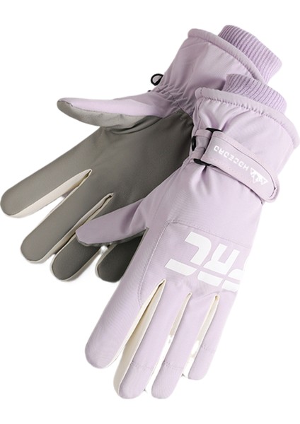 Kış Kayak Eldivenleri Kadın Açık Bisiklet Eldivenleri Artı Kadife Kalın Rüzgar Geçirmez Su Geçirmez Sıcak Soğuk Geçirmez (Yurt Dışından)