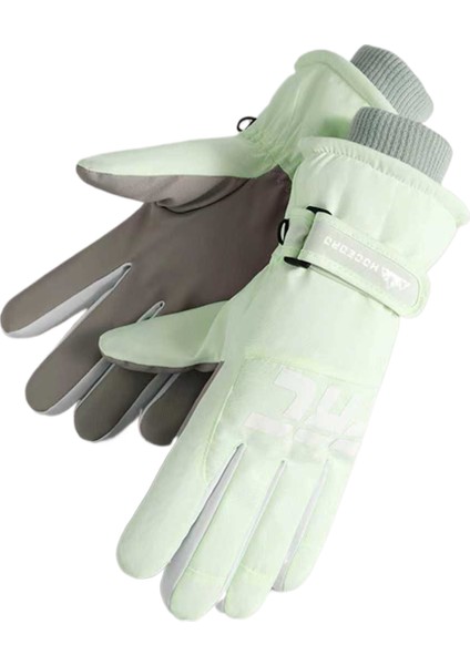 Kış Kayak Eldivenleri Kadın Açık Bisiklet Eldivenleri Artı Kadife Kalın Rüzgar Geçirmez Su Geçirmez Sıcak Soğuk Geçirmez (Yurt Dışından)