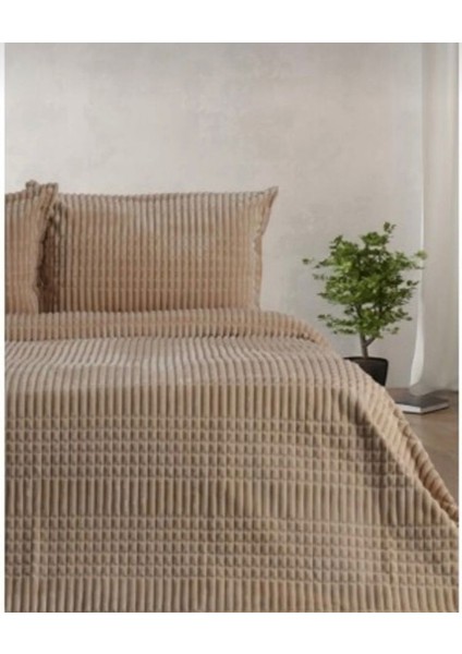 Modern Line 3 Parça Battaniye Seti - mocha fiyatları