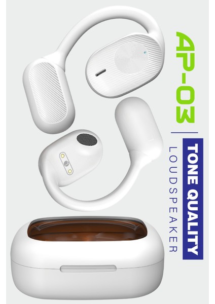 AP03-001 Kulak Üstü Bluetooth Kulaklık Beyaz