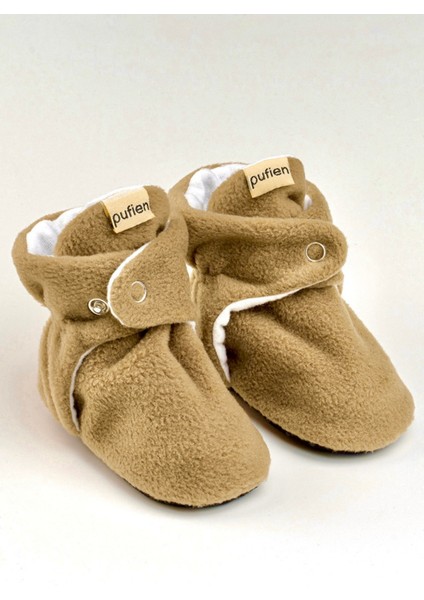 Camel, Organik Pamuk Astarlı, Bebek Pandufu, Kaydırmaz Tabanlı Ilk Adım Ev Patiği
