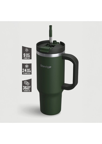 2 Moods Tuck-In Tumbler Sızdırmaz Çelik Termos 900 ml Green ST-237 fiyatları
