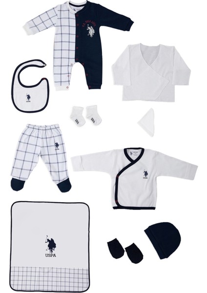 U.s. Polo Assn Super Baby Little Krem Bebek Ekoseli 10'lu Hastane Çıkış Seti fiyatları