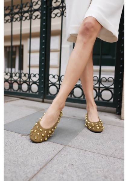 Marion Kadın Siyah Gercek Suet Trok Detay Babet modelleri