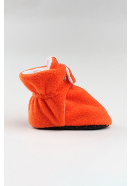 Turuncu, Organik Pamuk Astarlı, Bebek Pandufu, Kaydırmaz Tabanlı Ilk Adım Ev Patiği