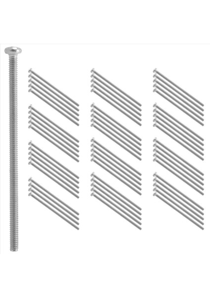 60 x Gümüş Ton M2 * 40MM 304 Paslanmaz Çelik Yuvarlak Kafa Vidaları Cıvata (Yurt Dışından) modelleri