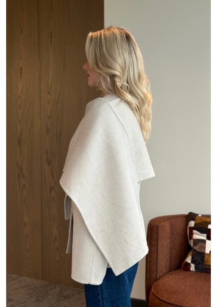 Taş %100 Yün Kısa Kaban - 512157