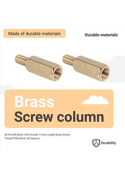50 Pcs M3 Erkek x M3 Dişi 11MM Uzunluğunda Pirinç Vidalı Iplik Pcb Stand-Off (Yurt Dışından) fırsatları