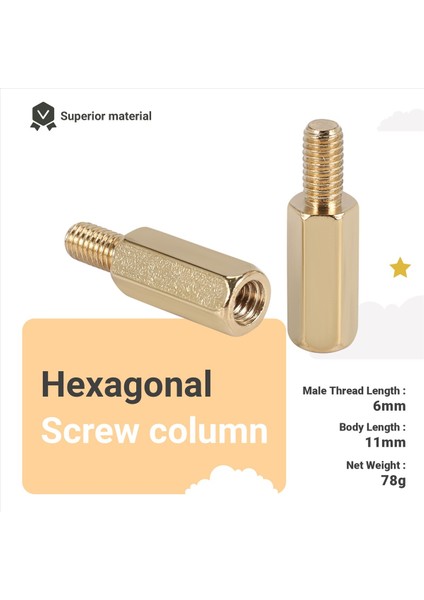 50 Pcs M3 Erkek x M3 Dişi 11MM Uzunluğunda Pirinç Vidalı Iplik Pcb Stand-Off (Yurt Dışından) indirimleri