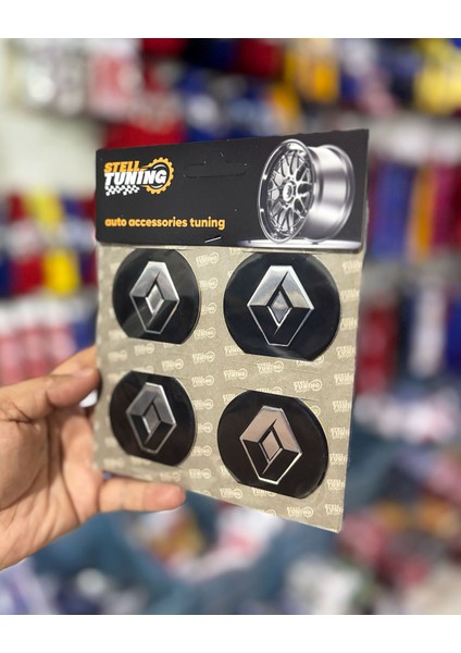 Otomobil Jant Göbeği Arması, Sticker 4'lü Set 60MM fiyatları