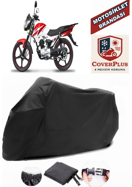 Yuki Fifty 50 Siyah Motorsiket Brandası Motor Örtüsü Çadır Su Geçirmez Motosiklet Kılıfı Motor Brandası