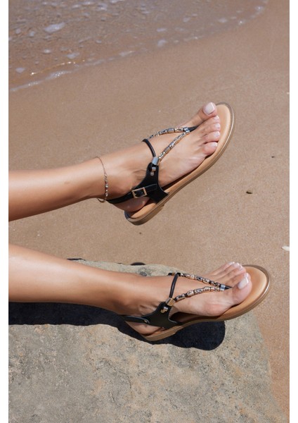 Soprana Kadın Beyaz Gercek Deri Ispanya Uretım Parmak Arası Sandalet