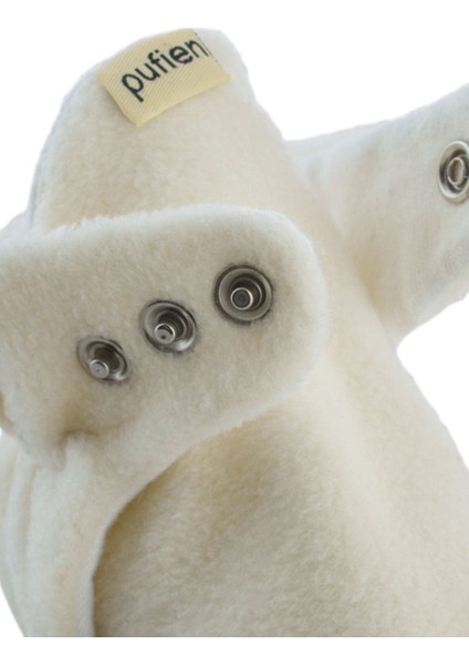 Beyaz, Organik Pamuk Astarlı, Bebek Pandufu, Kaydırmaz Tabanlı Ilk Adım Ev Patiği