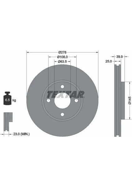 92279003 Fren Diski On 1781236 1805749 1854394 (2 Adet Fiyatıdır)