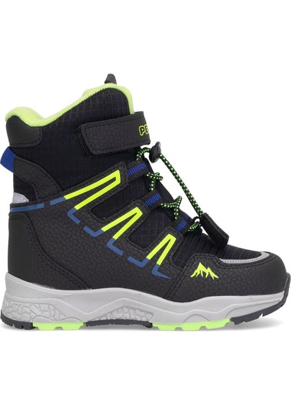 PK25-1361 Filet Erkek Çocuk Kar Botu Siyah - Sarı