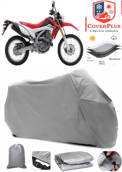 Honda Crf 250 L Motor Brandası Gri Motorsiket Brandası Motor Örtüsü Çadır Su Geçirmez Motosiklet Kılıfı Motor Brandası