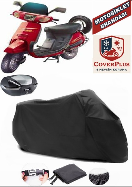 Honda Kinetic Dx Siyah Arka Çanta Uyumlu Motorsiket Brandası Motor Örtüsü Çadır Su Geçirmez Motosiklet Kılıfı Motor Brandası