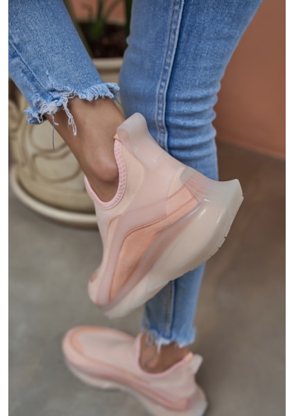 Calole Kadın Kavun Turuncu Airtaban Detay Sneakers Ayakkabi modelleri