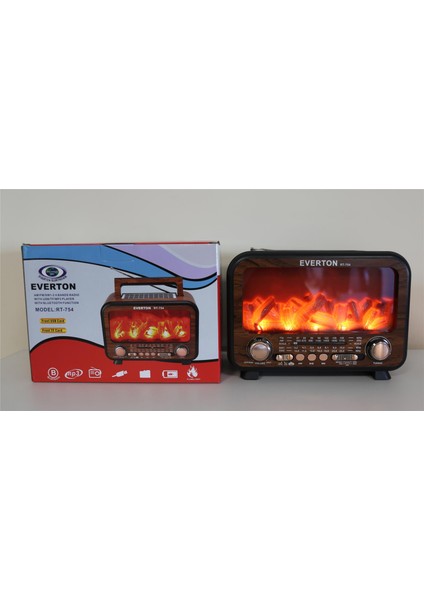 Everton RT-754 Bluetooth Fm-Usb-Tf-Aux Şarjlı Nostaljik Radyo