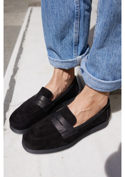 Monti Kadin Kahve Gercek Suet Loafer Ayakkabi fiyatları