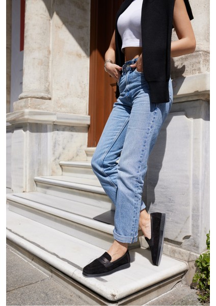 Monti Kadin Kahve Gercek Suet Loafer Ayakkabi modelleri