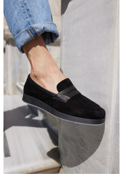 Monti Kadin Kahve Gercek Suet Loafer Ayakkabi indirimleri