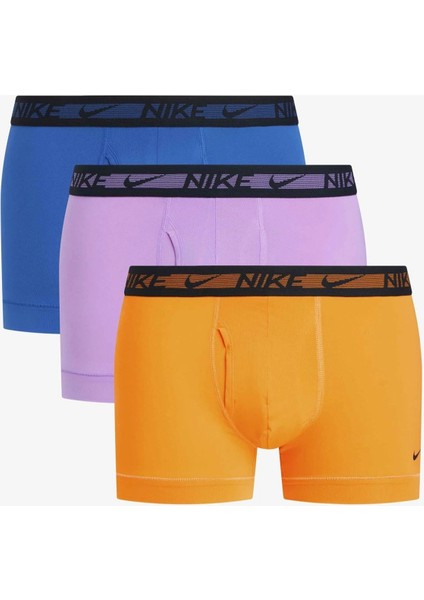 Dri Fit Ultra Stretch 3 Pack Micro 3 Lü Paket Kısa Boxer Turuncu Mavi Lila