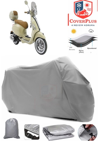 Arora Prime Gri Motorsiket Brandası Motor Örtüsü Çadır Su Geçirmez Motosiklet Kılıfı Motor Brandası