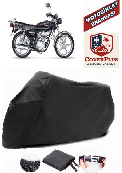 Kuba Km 100T-9 Siyah Motorsiket Brandası Motor Örtüsü Çadır Su Geçirmez Motosiklet Kılıfı Motor Brandası