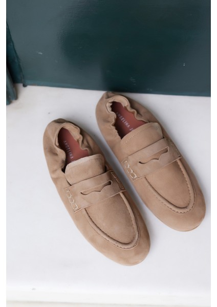 Milly Kadin Lacivert Suet Loafer Babet Ayakkabi modelleri