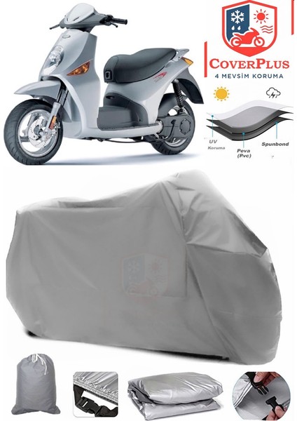 Malaguti Ciak Master 200 Gri Motorsiket Brandası Motor Örtüsü Çadır Su Geçirmez Motosiklet Kılıfı Motor Brandası