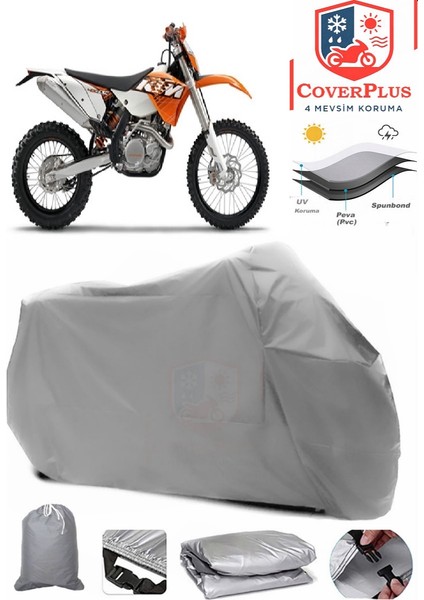 Ktm 400 Sxc Gri Motorsiket Brandası Motor Örtüsü Çadır Su Geçirmez Motosiklet Kılıfı Motor Brandası