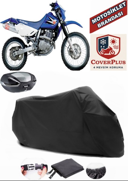 Suzuki DR650 Rs Siyah Arka Çanta Uyumlu Motorsiket Brandası Motor Örtüsü Çadır Su Geçirmez Motosiklet Kılıfı Motor Brandası